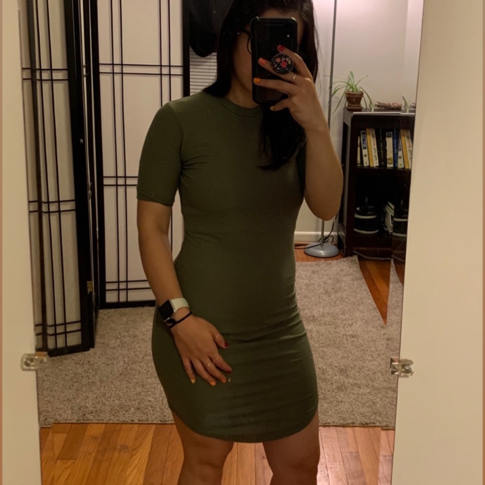 Charlotte Russe Olive Green Body Con Dress